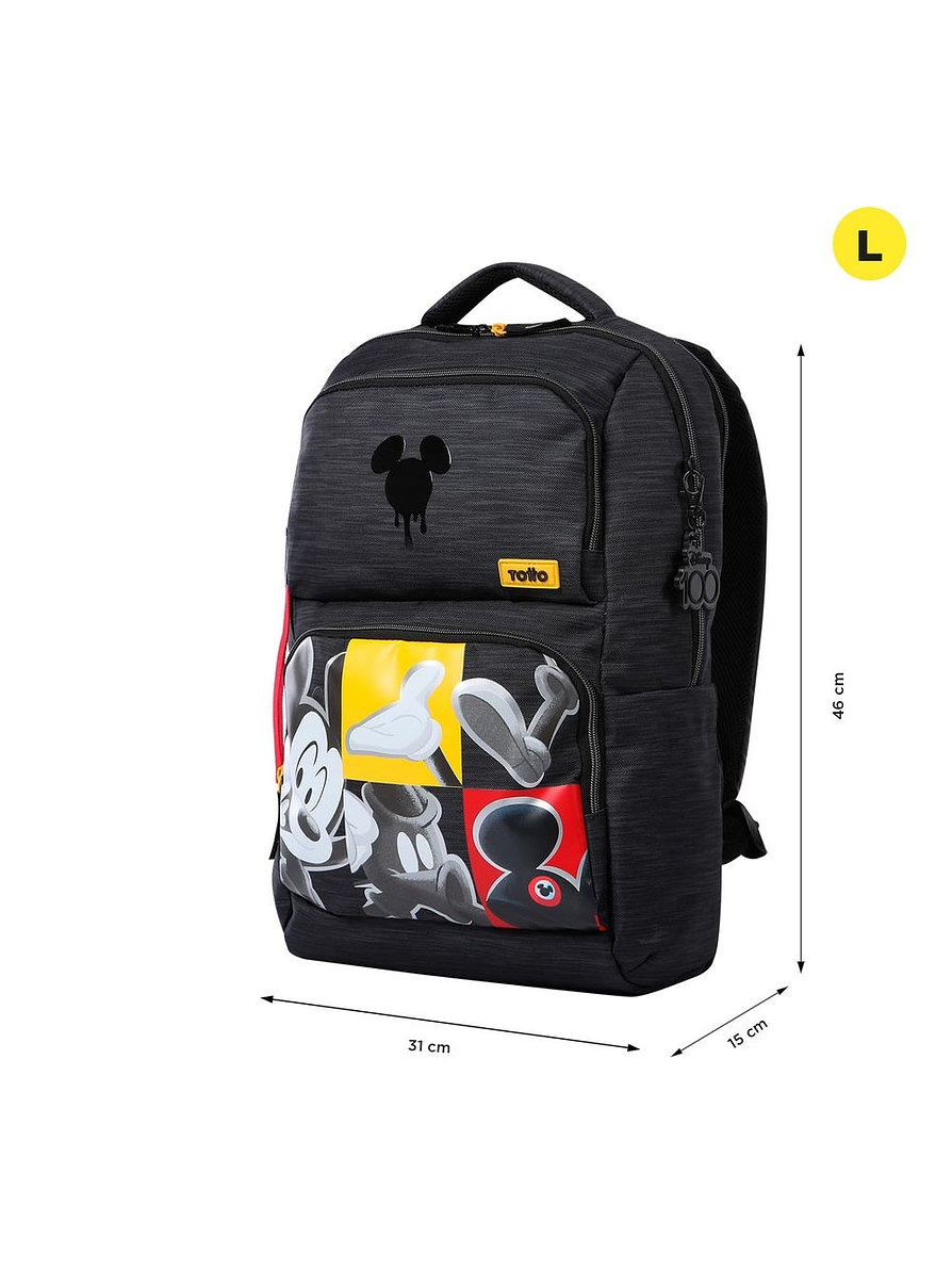 Morral Totto Mickey Cm Charcoal Mix  6