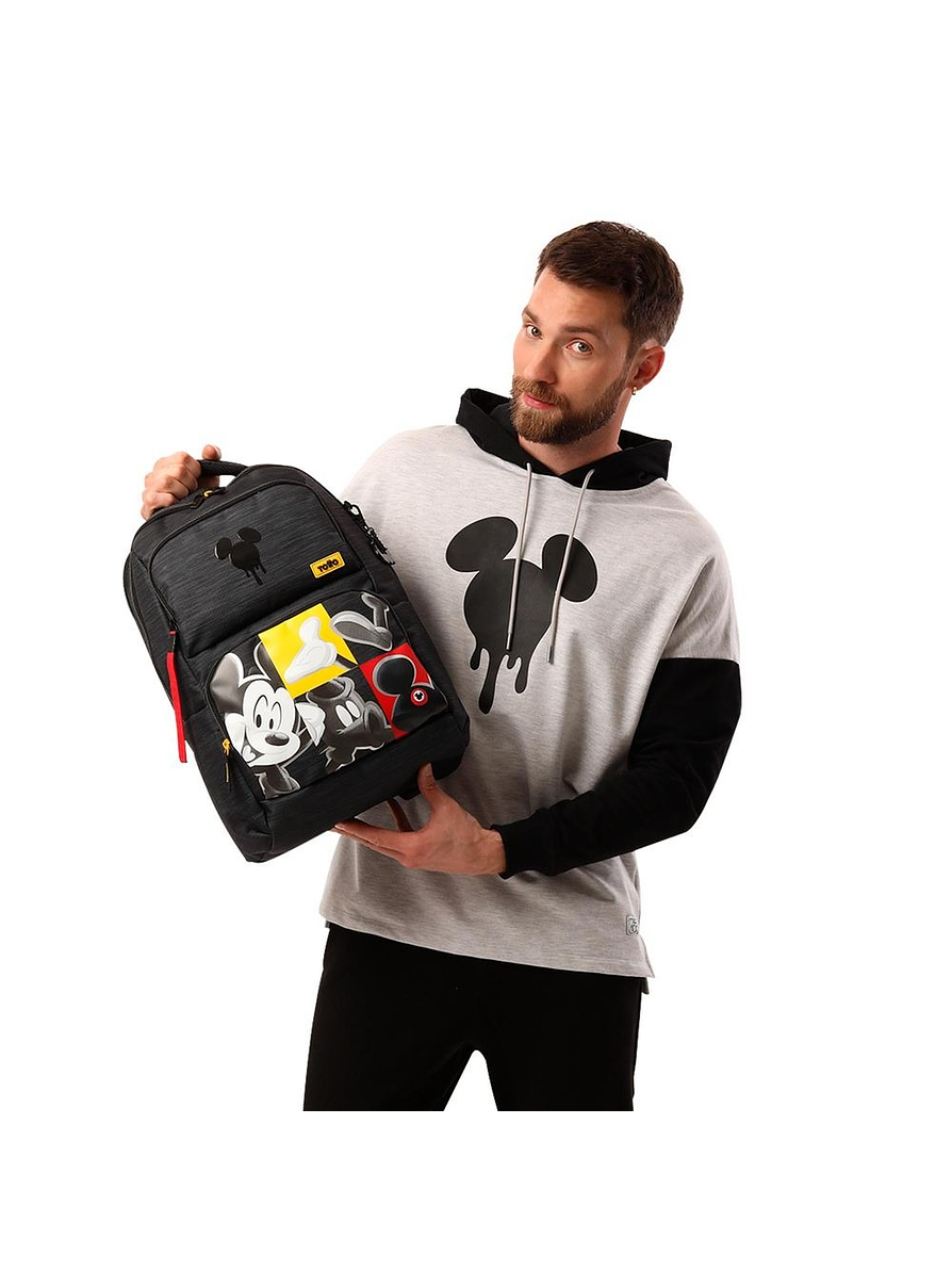 Morral Totto Mickey Cm Charcoal Mix  5
