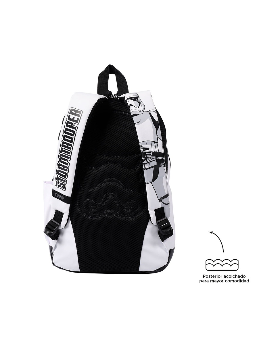 Morral Totto Para Niño Star Wars Stormtrooper Blanco 6