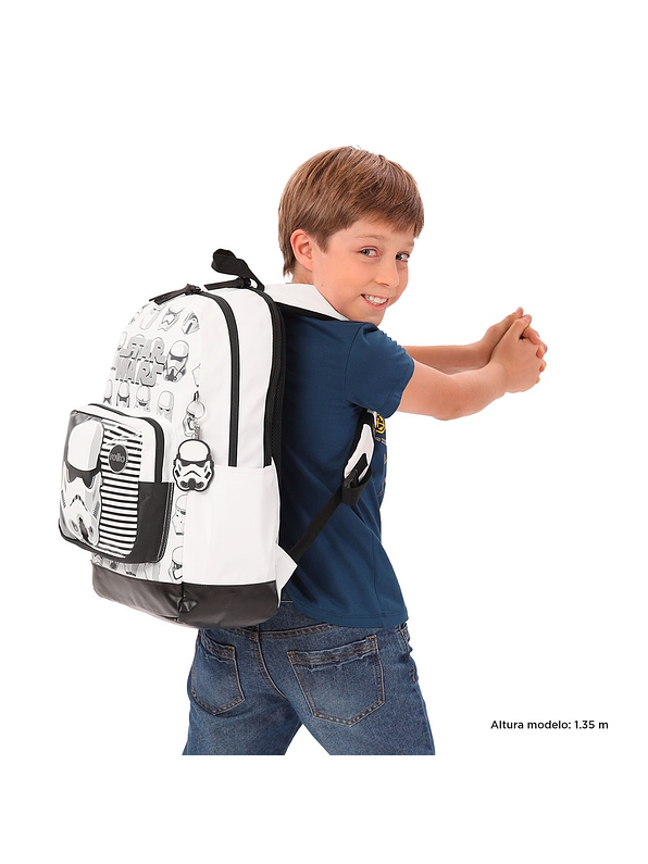 Morral Totto Para Niño Star Wars Stormtrooper Blanco 3