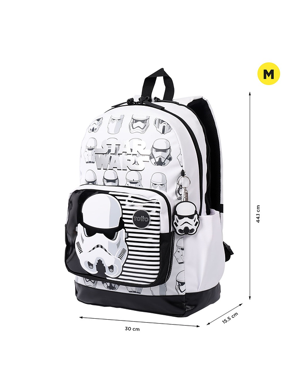 Morral Totto Para Niño Star Wars Stormtrooper Blanco 4