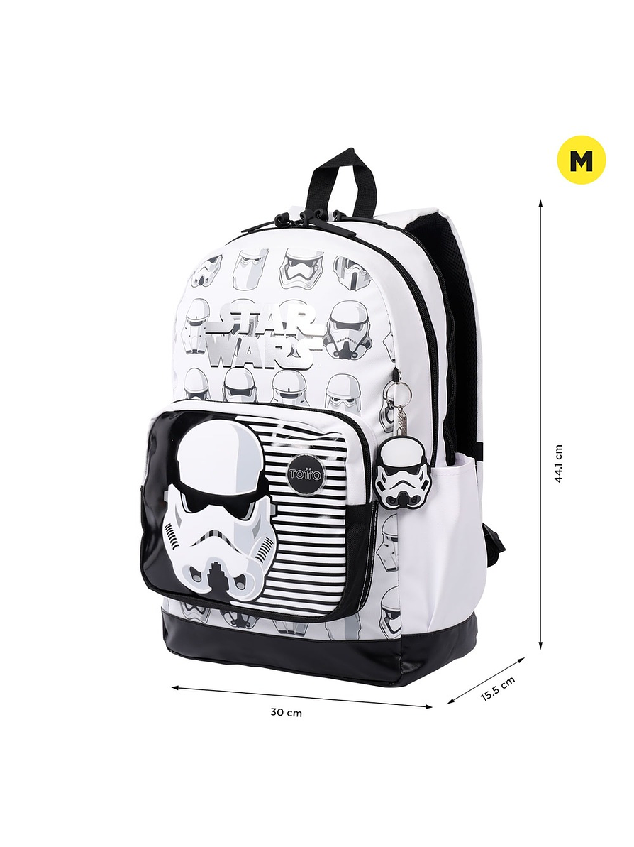 Morral Totto Para Niño Star Wars Stormtrooper Blanco 4