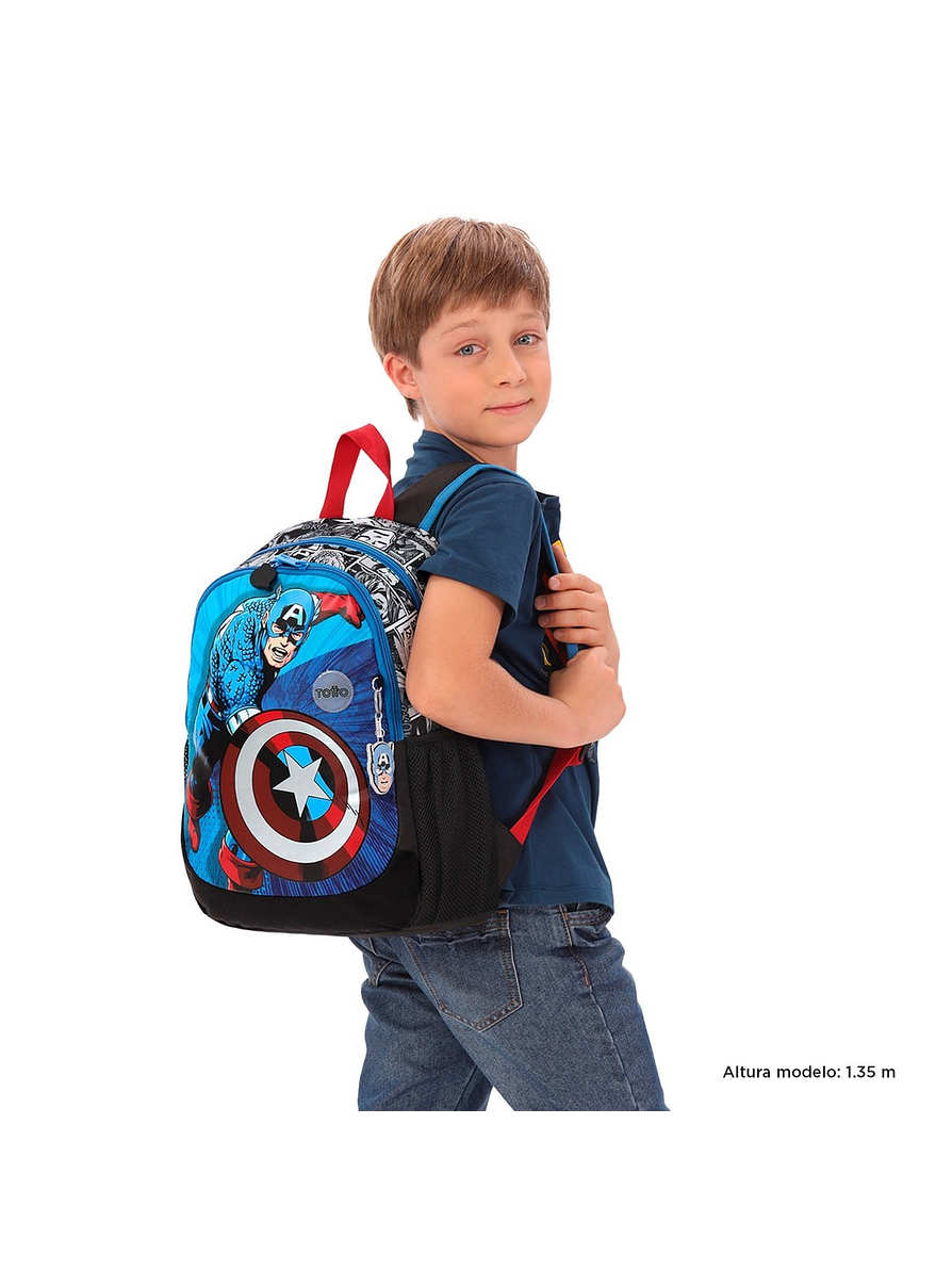 Morral Totto Para Niño Avenger Hulkcap M Blanco 3