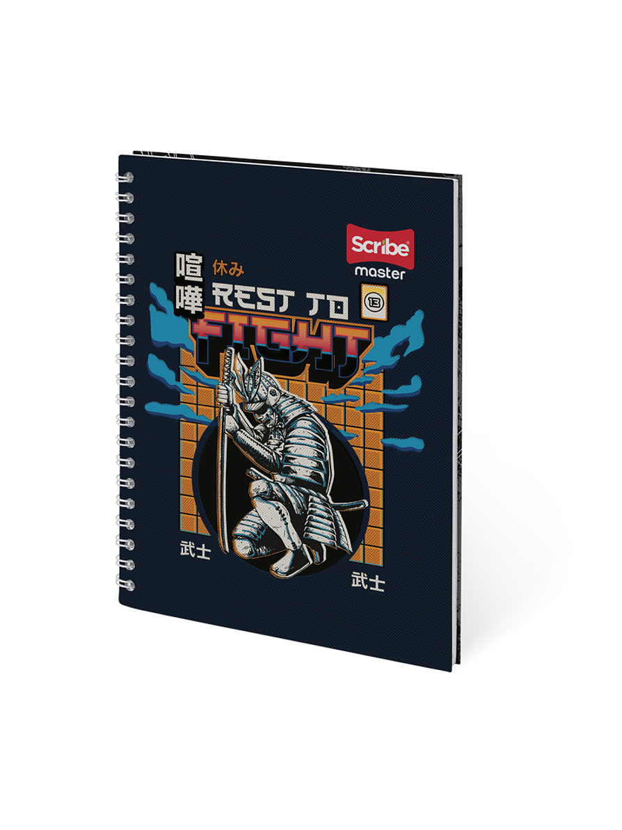 Cuaderno Catedratico Pasta Dura Master Masculino 80 Hojas  4