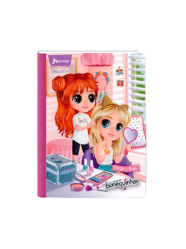 Cuaderno Cosido Bonequinhas 50 Hojas Líneas 4