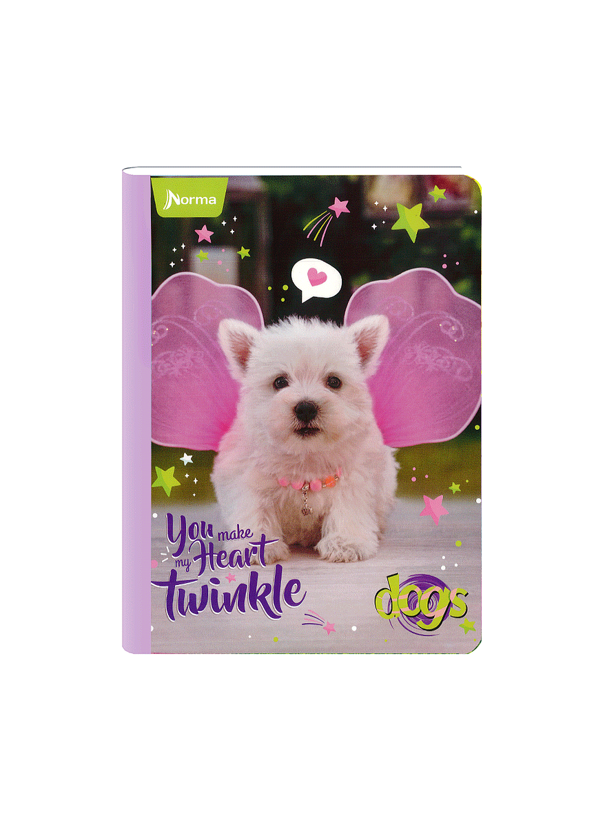 Cuaderno Cosido Norma Dogs 100 Hojas Lineas 8