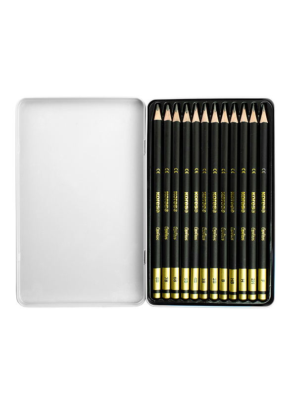 Set Lápiz Graduado Kores Caja Metálica X 12 Unidades  2