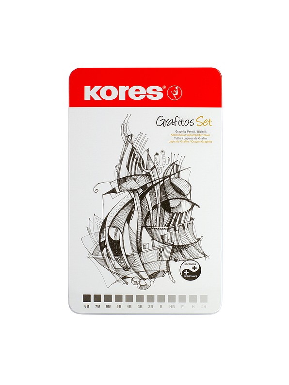 Set Lápiz Graduado Kores Caja Metálica X 12 Unidades  1