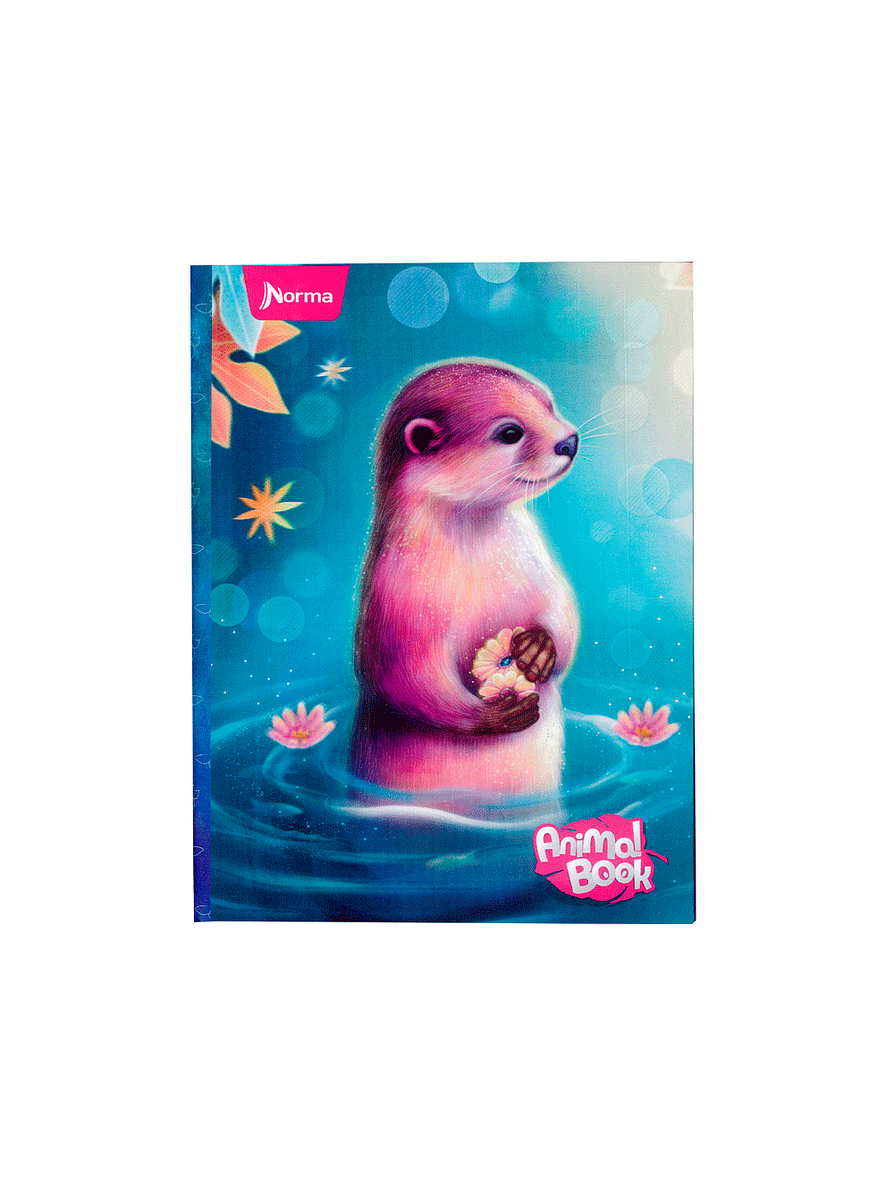 Cuaderno Cosido Pasta Dura Animal Book 90 Hojas Cuadros 4