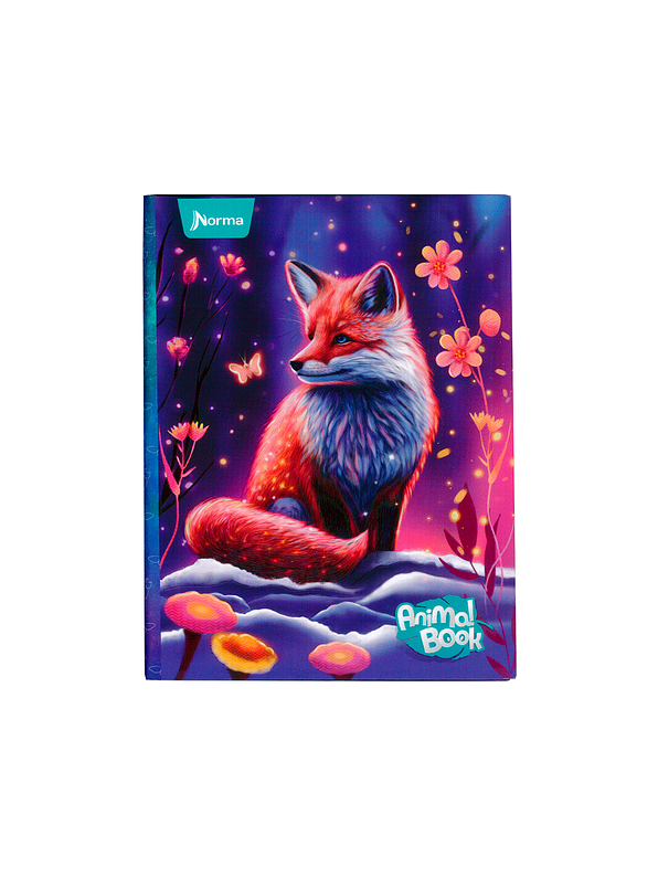 Cuaderno Cosido Pasta Dura Animal Book 90 Hojas Cuadros 5