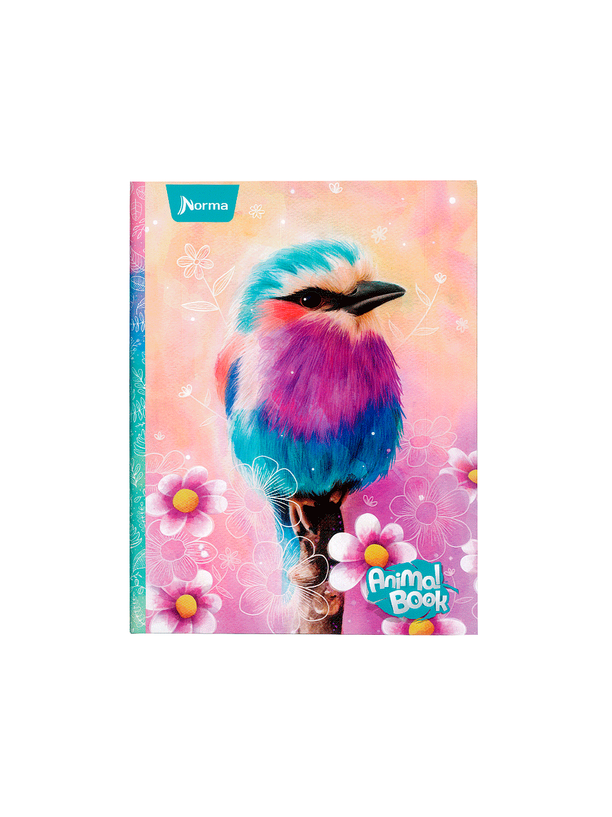 Cuaderno Cosido Pasta Dura Animal Book 90 Hojas Cuadros 8