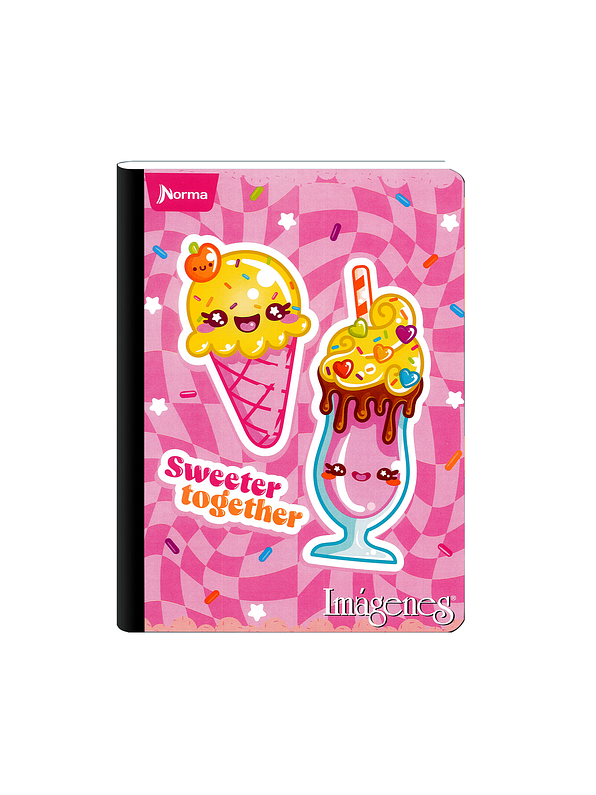 Cuaderno Cosido Imágenes Femenino 50 Hojas Cuadros 6