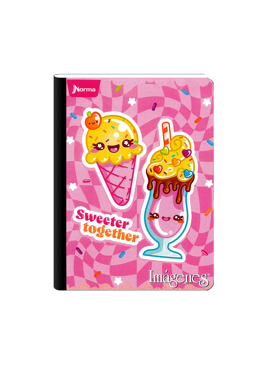 Cuaderno Cosido Imágenes Femenino 50 Hojas Cuadros 6