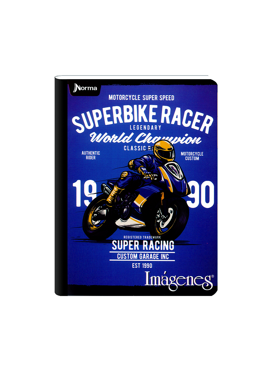 Cuaderno Cosido Imágenes Masculino 100 Hojas Cuadros   4