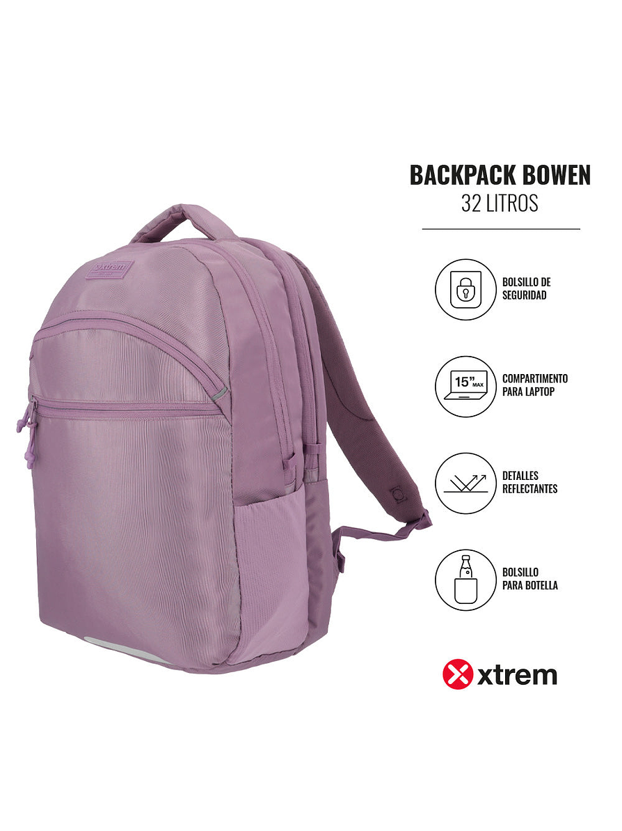 Morral Xtrem Para Laptop Bowen Morado  7
