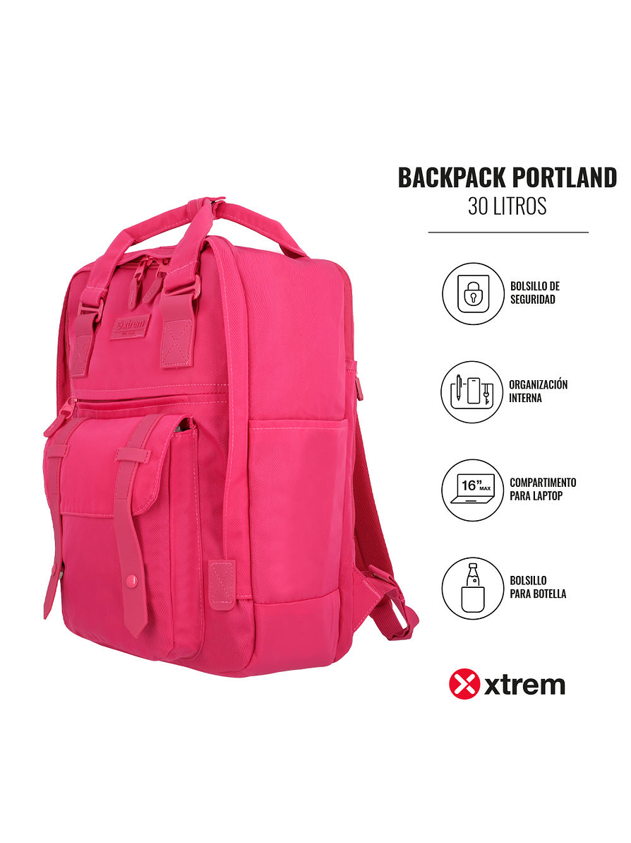 Morral Xtrem Para Laptop Portland Rosa 7