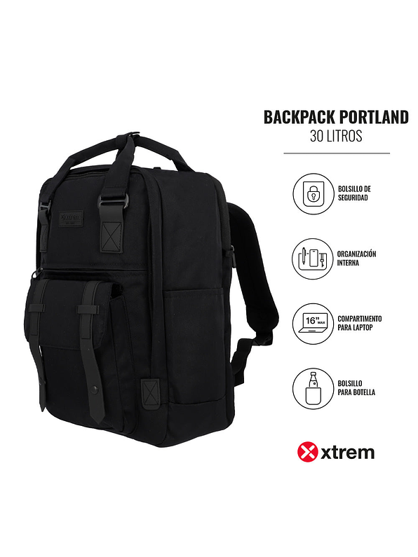 Morral Xtrem Para Laptop Portland Negro  7
