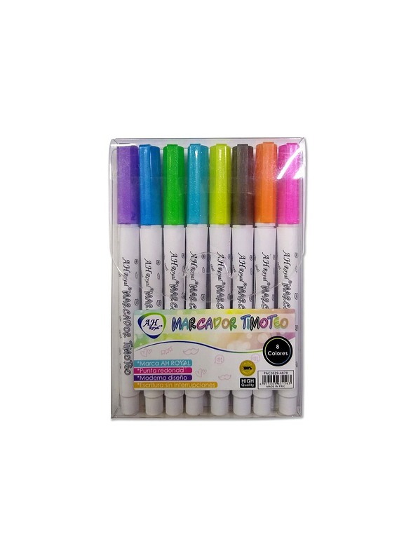 Marcador Ah Royal Timoteo X 8 Unidades  1