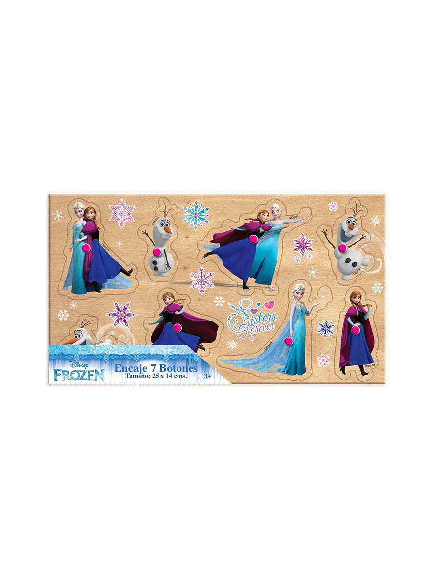 Juego De Encaje Pequeño 7 Botones Frozen  1