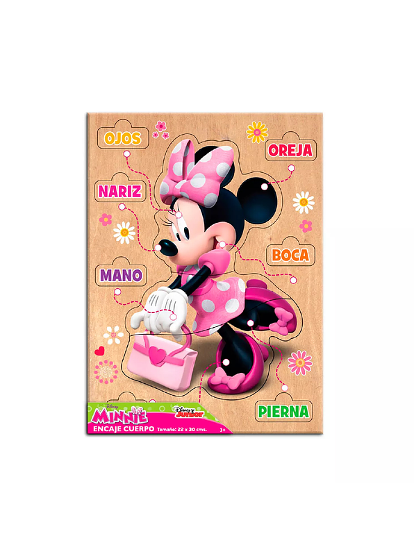 Juego De Encaje Cuerpo 7 Botones Minnie Mouse  1
