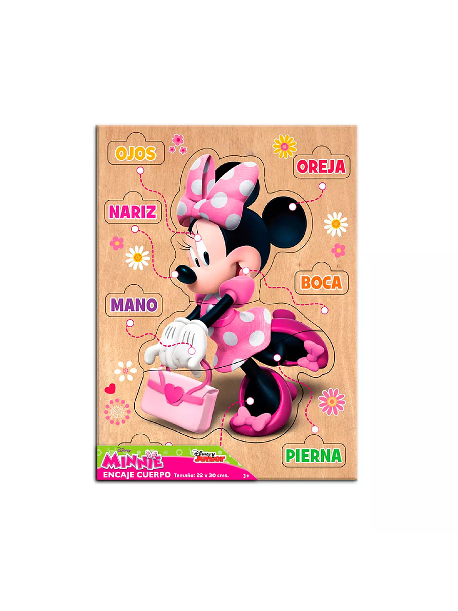 Juego De Encaje Cuerpo 7 Botones Minnie Mouse  1
