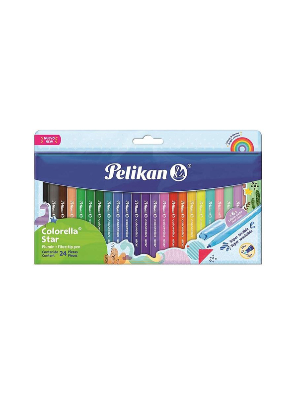  Plumones Colorella Star X 24 Unidades 1