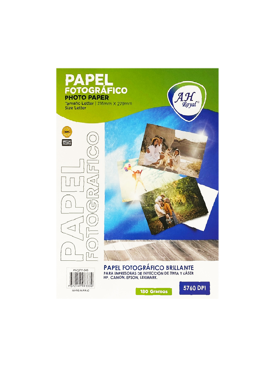 Papel Fotográfico Tamaño Carta X 20 Unidades 1