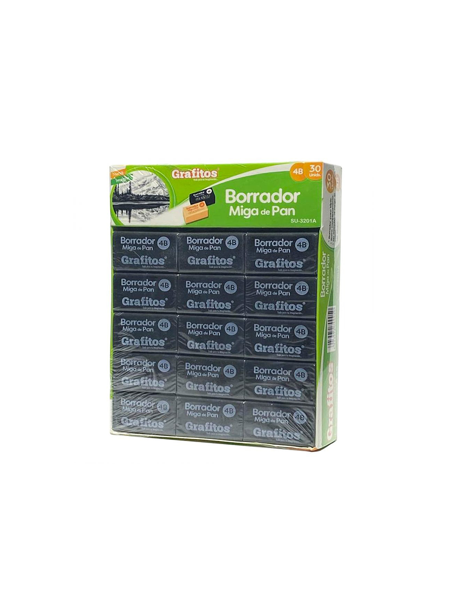 Borrador Grafitos Miga De Pan Negro X Unidad 1