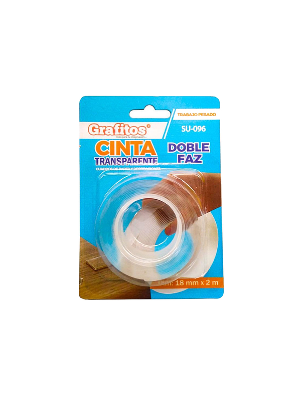 Cinta Doble Faz Grafitos Transparente  1