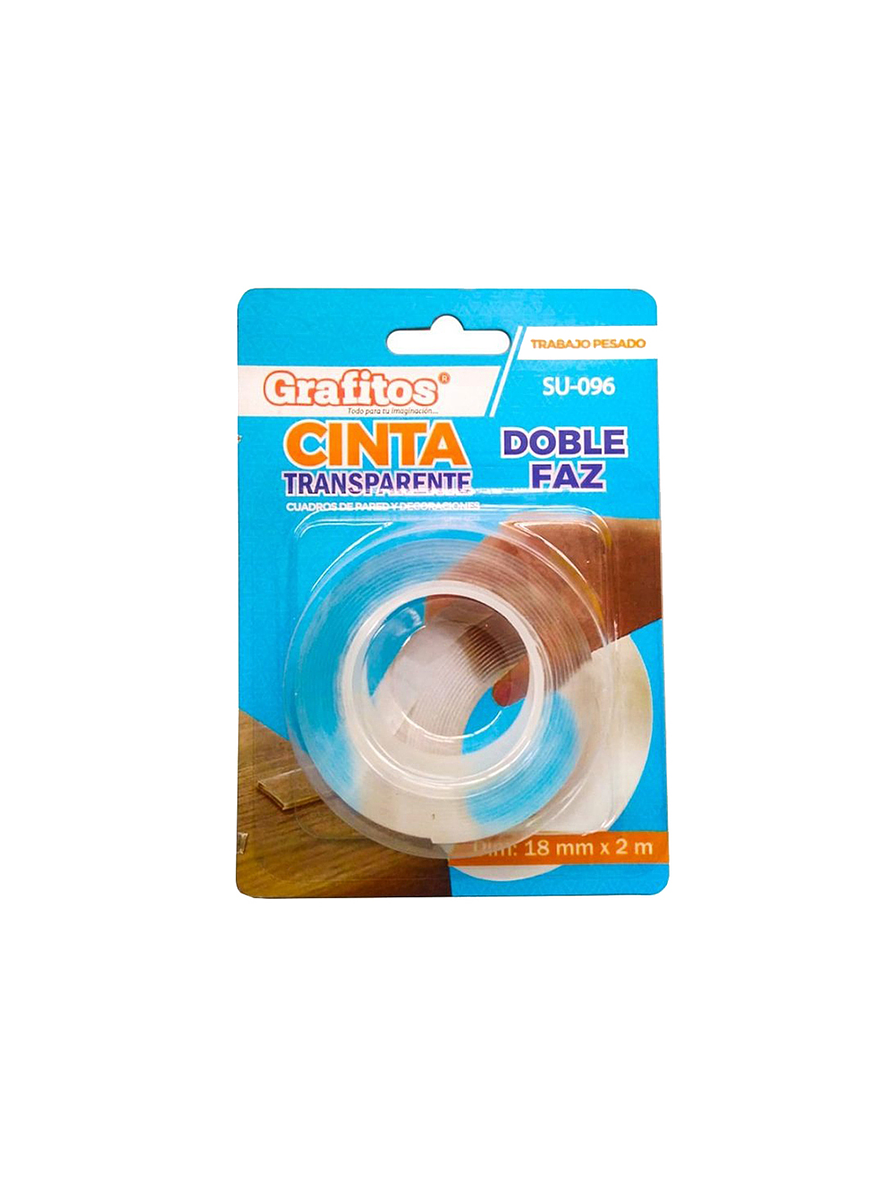 Cinta Doble Faz Grafitos Transparente  1
