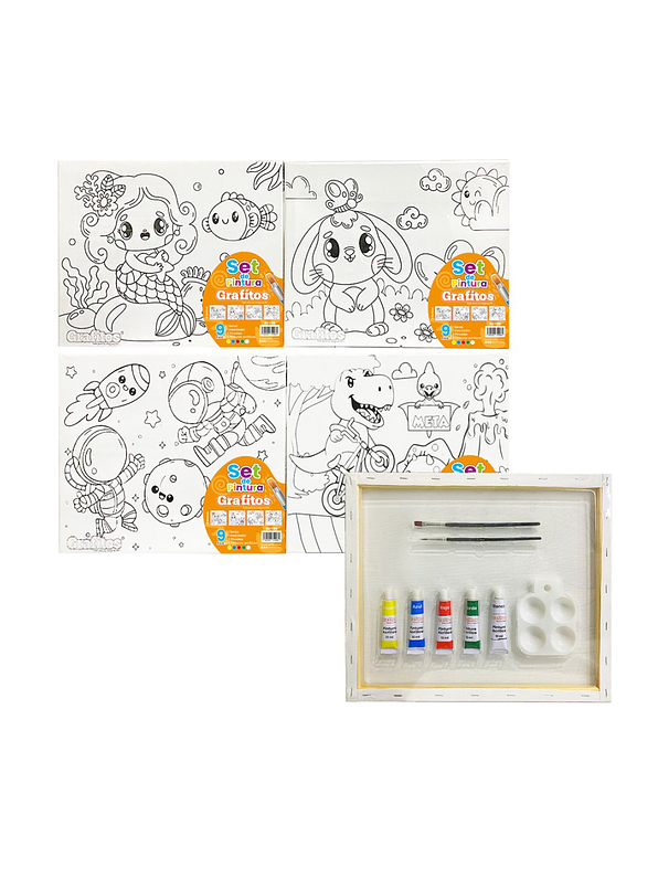 Set De Pintura X 9 Piezas Grafitos 2