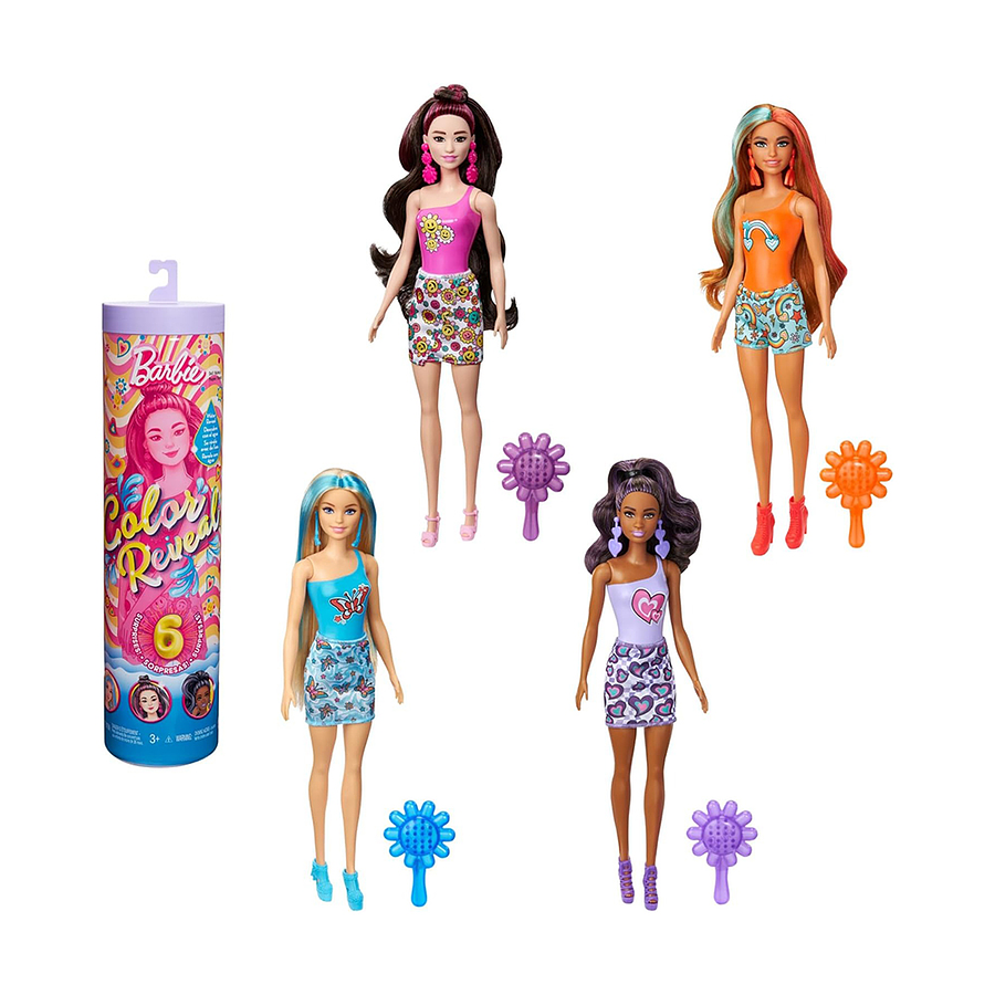 Barbie Color Reveal Serie Funky 6 Sorpresas  2