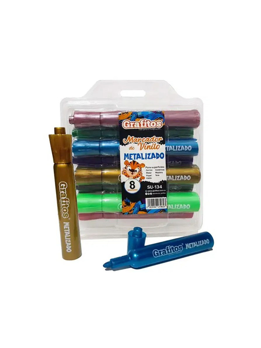 Marcadores Metalizados Grafitos X 8 Unidades  1