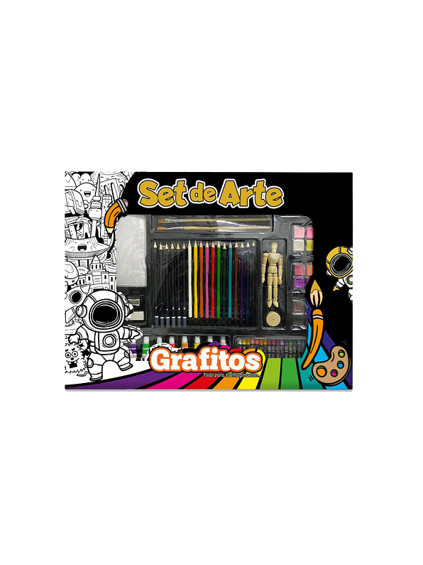  Set De Arte X 128 Piezas Grafitos 1