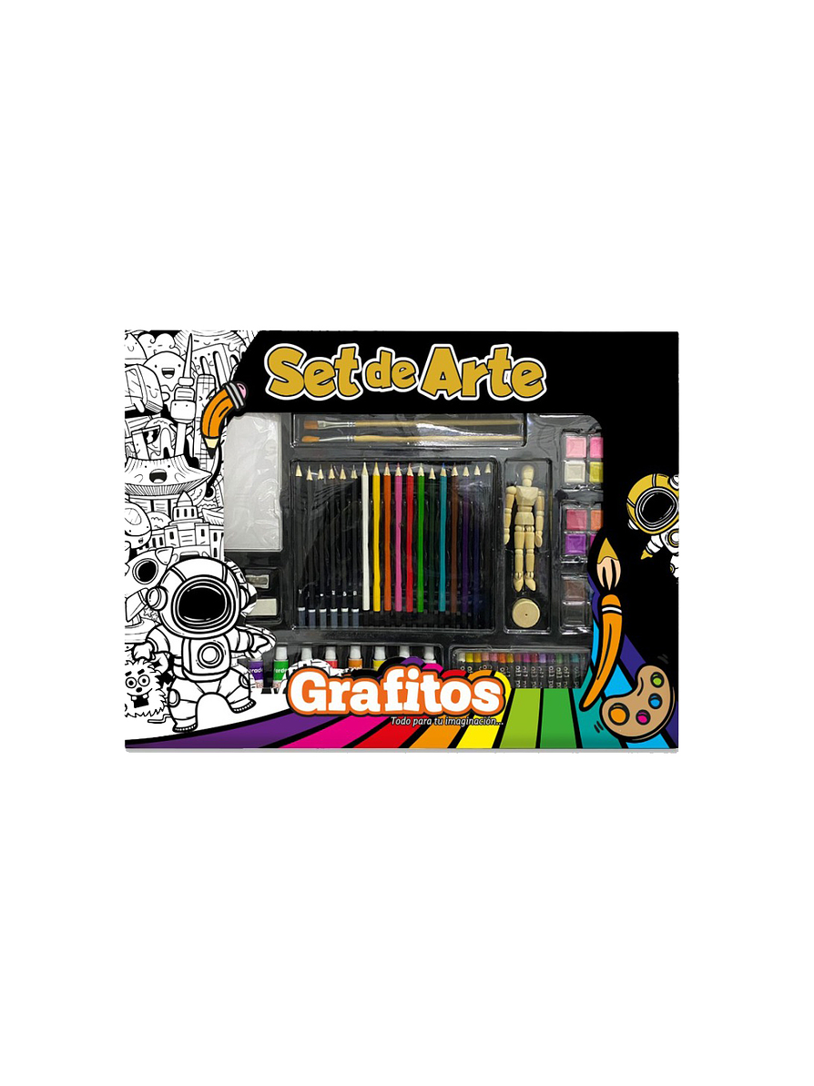  Set De Arte X 128 Piezas Grafitos 1