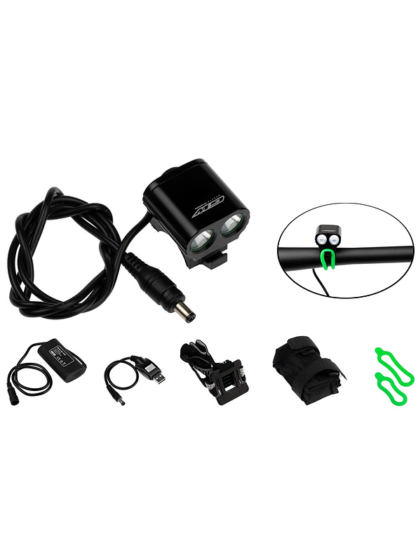 Luz Delantera Con Batería Externa Shine 016 GW 1