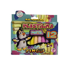 Plastilina Pingüi Colores Pasteles Yumbo X 12 Unidades
