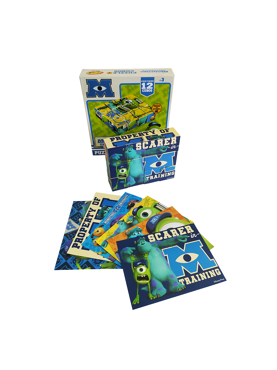 Rompecabezas De Cubos 4 X 4 Monsters Univertisy  2