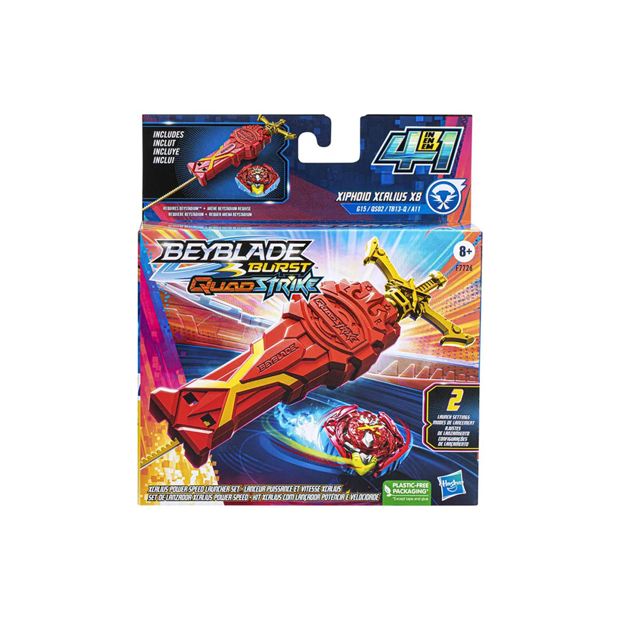 Beyblade Set De Lanzador Xcalius Power Speed  1