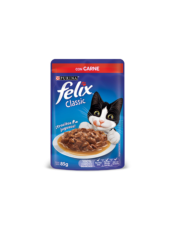 Purina Felix Clásico Con Carne X 85 Gr 1