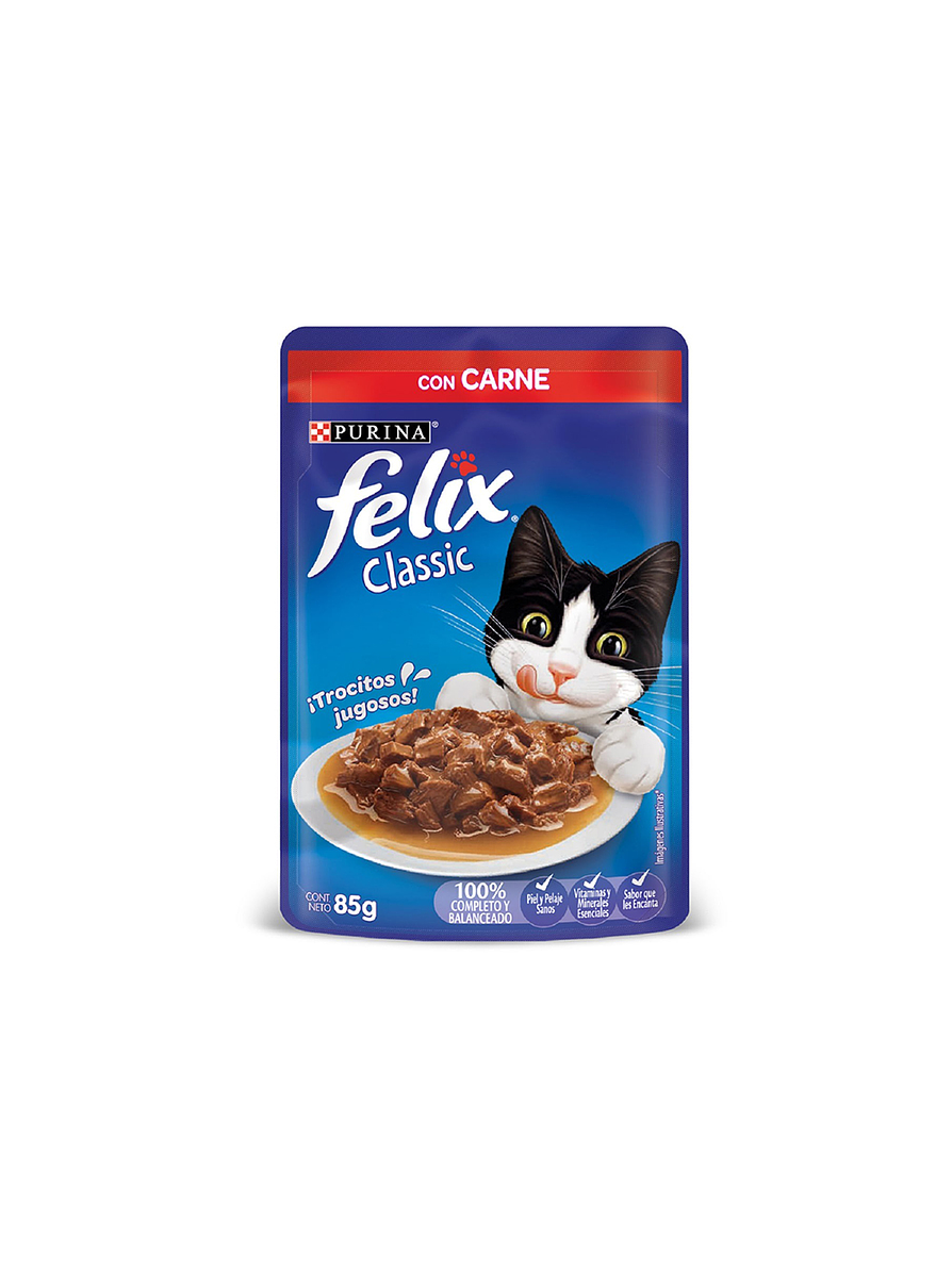 Purina Felix Clásico Con Carne X 85 Gr 1