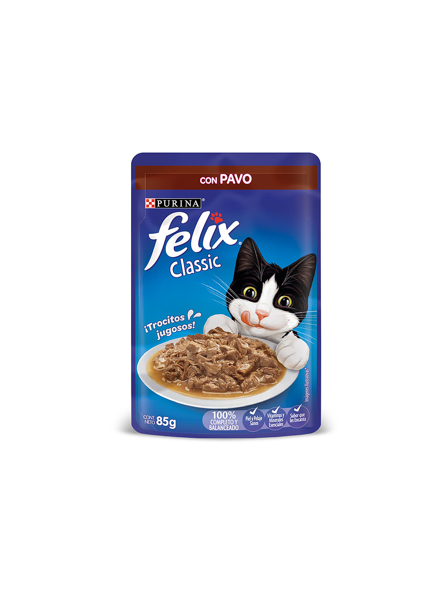 Purina Felix Clásico Con Pavo X 85 Gr 1