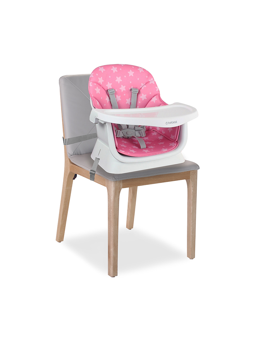 Silla Comedor Baby Elite Dinner Pink 5 en 1 4