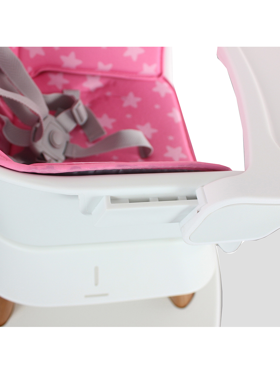 Silla Comedor Baby Elite Dinner Pink 5 en 1 9