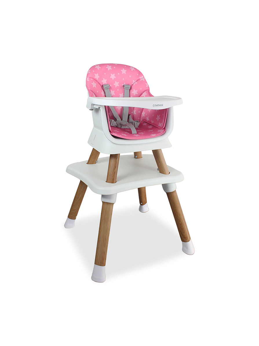 Silla Comedor Baby Elite Dinner Pink 5 en 1 1