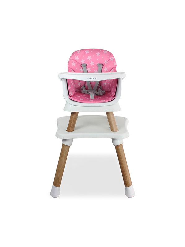 Silla Comedor Baby Elite Dinner Pink 5 en 1 5
