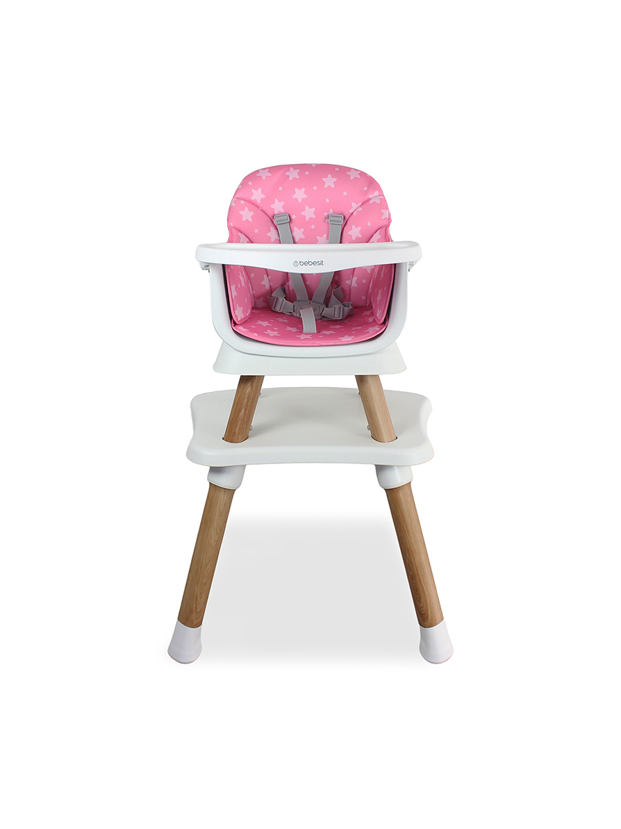 Silla Comedor Baby Elite Dinner Pink 5 en 1 5