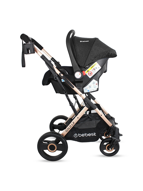 Coche Bebesit Travel System Gold LX Black 6