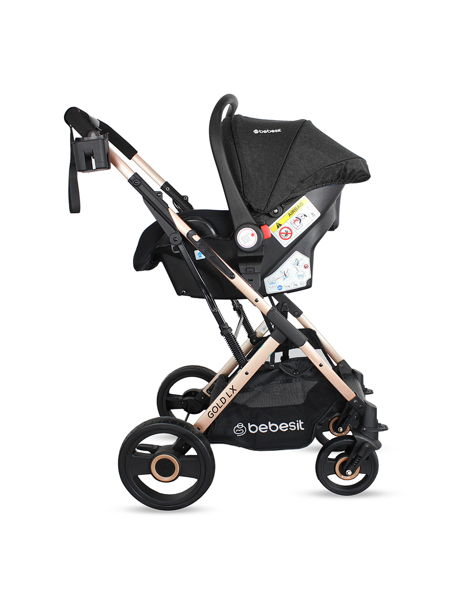 Coche Bebesit Travel System Gold LX Black 6