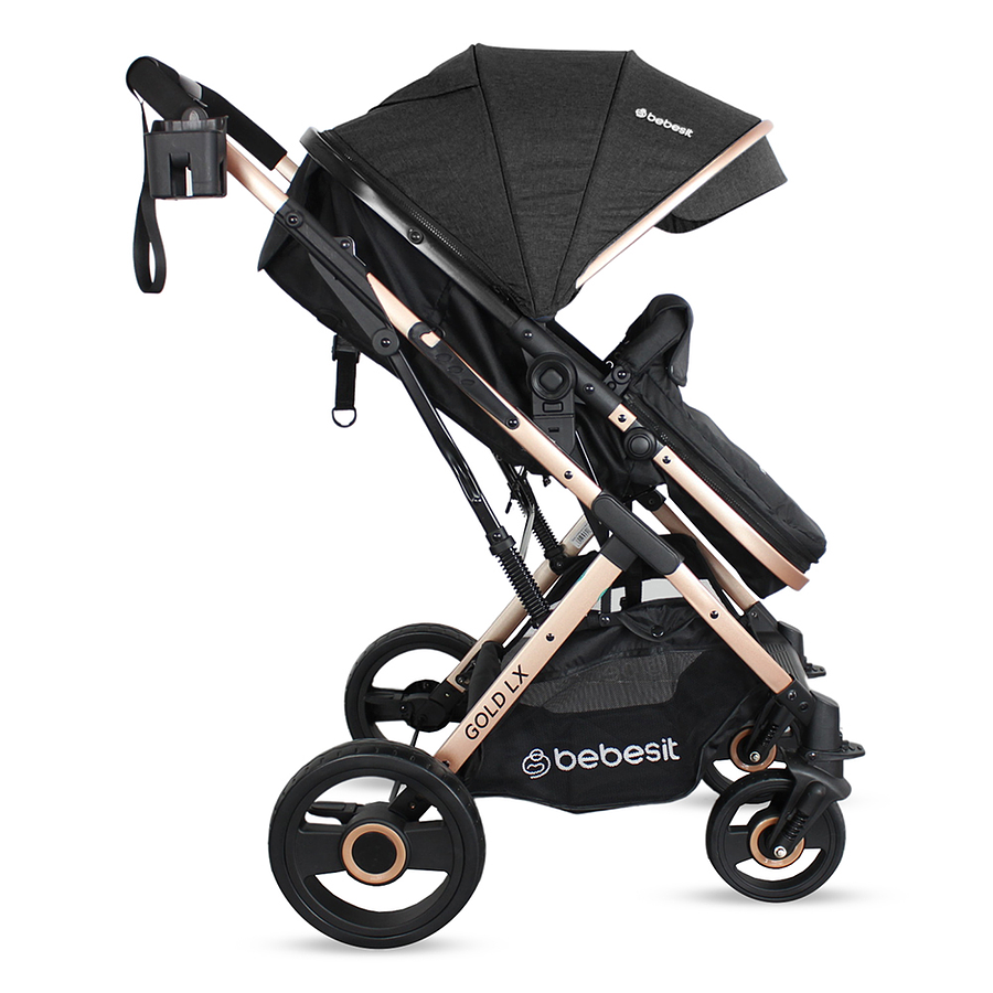 Coche Bebesit Travel System Gold LX Black 8